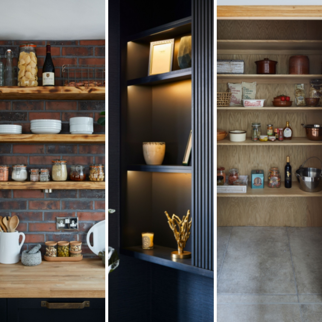 I advocate a mix of hiding everyday things behind doors to keep homes looking tidy and displaying your much loved items on open shelving. #StorageTips #InteriorDesignTips #InteriorStylingTips #LondonInteriorDesigner #DauleyDesign #StorageSolutions