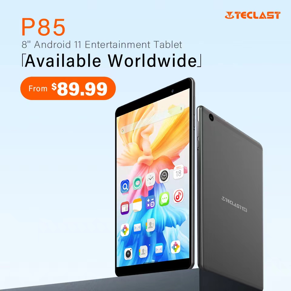 TeclastOfficial's tweet image. Available Now! 📣

Teclast #P85, the 8“ tablet featuring an upgraded metal body and 5mm narrow bezels, is NOW shipping globally starting at $89.99. Check it out! 👏

👉Shop Now: s.click.aliexpress.com/e/_oCykr3Z  

👉Learn More at:  teclast.com/en/zt/P85/
  
#Teclast #P85 #tablet