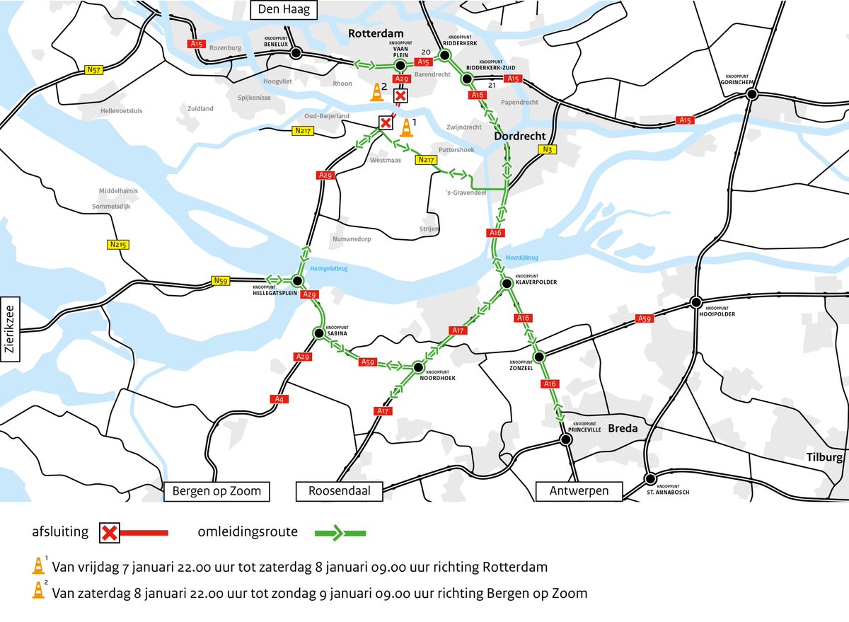 RWS_WNZ's tweet photo. Even opletten: de #Heinenoordtunnel #A29 is dicht van vrijdag 7 op zaterdag 8 richting Rotterdam en van zaterdag 8 op zondag 9 richting Bergen op Zoom van 22.00 tot 09.00 uur. Dit i.v.m. werkzaamheden aan en testen van de brandblusinstallaties:
https://t.co/1poJeiZNGW https://t.co/3qDQU3NY6n