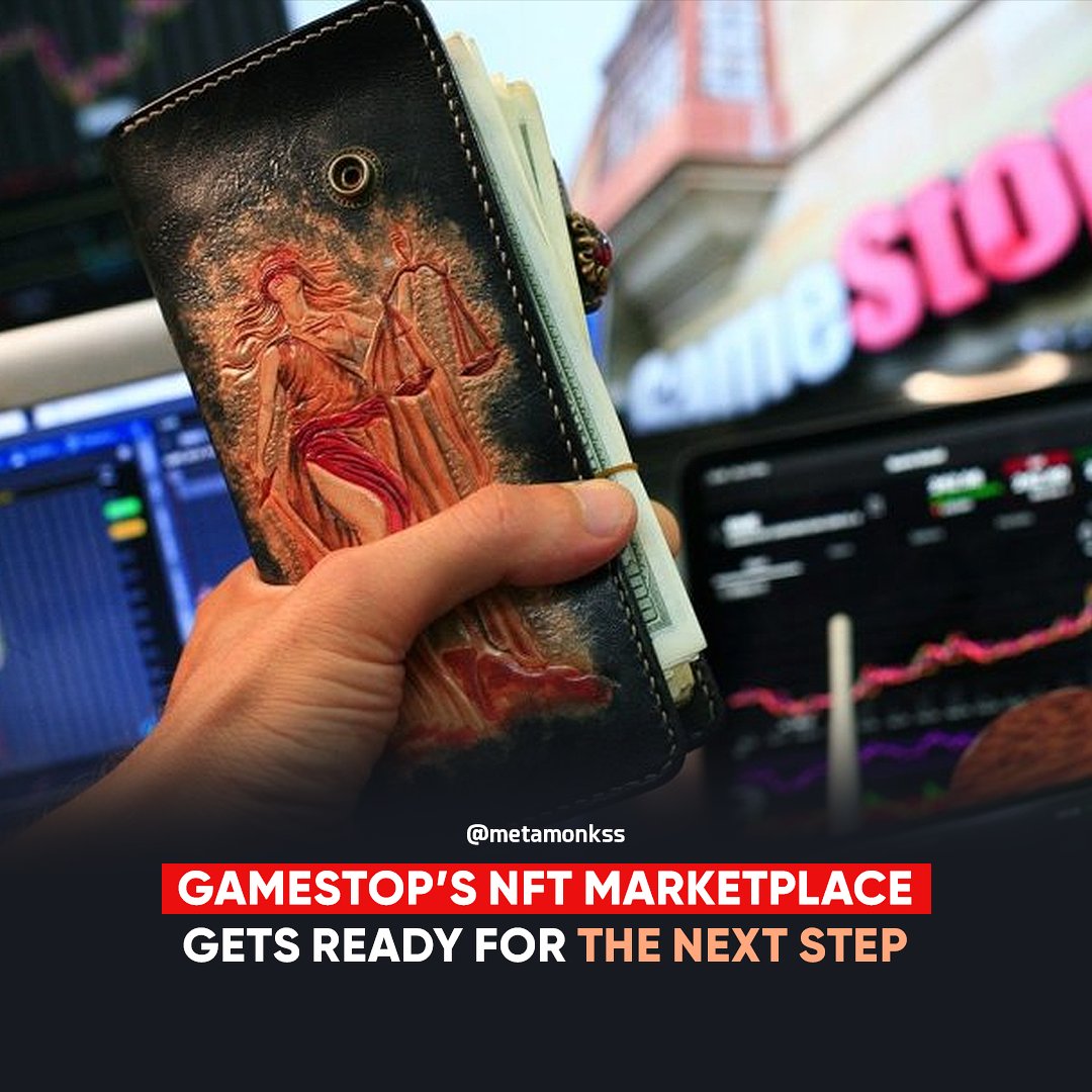 MetamonksStudio's tweet photo. GameStop wants to expand its footprint in the world of NFTs🤩🔥
#nfts #nft #cryptoartist #blockchain #nftcollector #ethereum #crypto #bitcoin #nftsstories #artgallery #metamonks #bhfyp #cryptoverse #metaverse #bayc #nftmarketplace #gamestop #opensea #rarible #expansion https://t.co/f0OgYrMru3