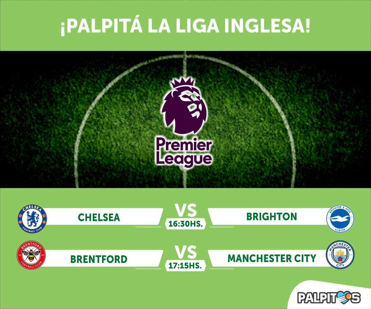 ¡Grandes duelos en la #PremierLeague 🏴󠁧󠁢󠁥󠁮󠁧󠁿! ¿Cómo será tu combinada ganadora? Hacé tu pedido jugada de <a href="/palpitosok/">Pálpitos</a> ahora mismo! ➡️ bit.ly/3FCsUim