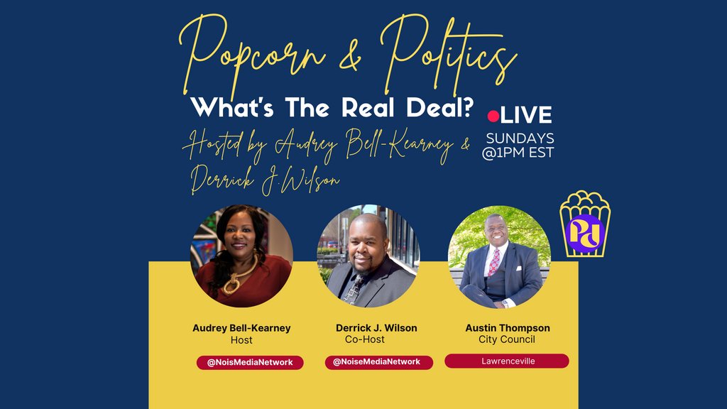 workwithyouga's tweet photo. Join us January 2nd as we speak with the City of Lawrenceville newly elected City Councilman Austin Thompson Jr. Popcorn and Politics airs live every Sunday at 1pm eastern on Facebook,  LinkedIn, YouTube https://t.co/ms5MkDgEe8 
#gapol #podcast #lawrenceville #citycouncil https://t.co/Ux4829ziy8