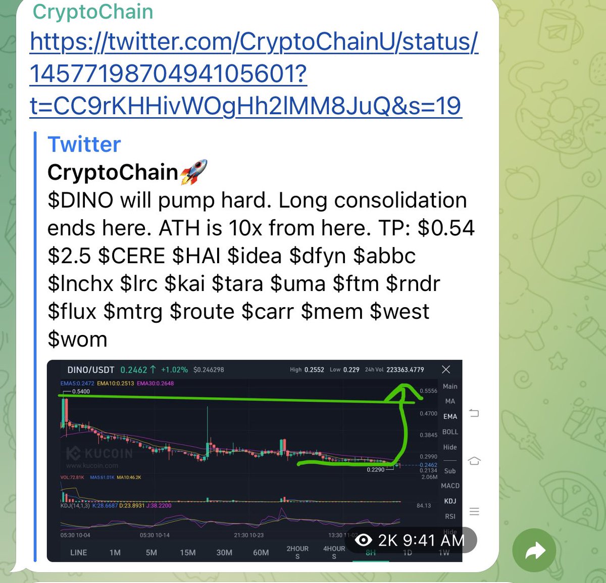 cryptolife0077's tweet photo. @CryptoChainU 
This Guy is Scammer. He claims he make people lot of people with his calls. Check  his telegram group photos when he gave call and check prices right now. Please stay away from his coins. Your money will hardly recover 🚨 🚨 
$DINO $STND $fly $DFYN $MAP $CARR $XRP https://t.co/qjgPENZsIf