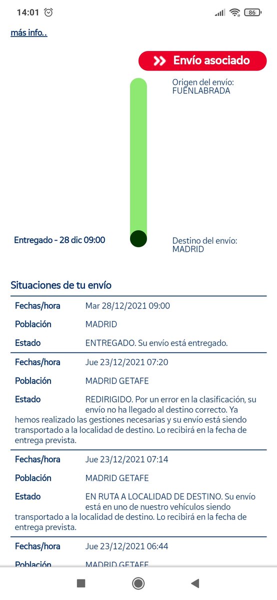 patriunfada's tweet photo. @Cex_responde Primero estaba devuelto, ahora entregado. 🤷🏻‍♀️🤷🏻‍♀️ Pero nadie me dice nada y es imposible hablar con ustedes por teléfono. https://t.co/E3DoH2tLBa