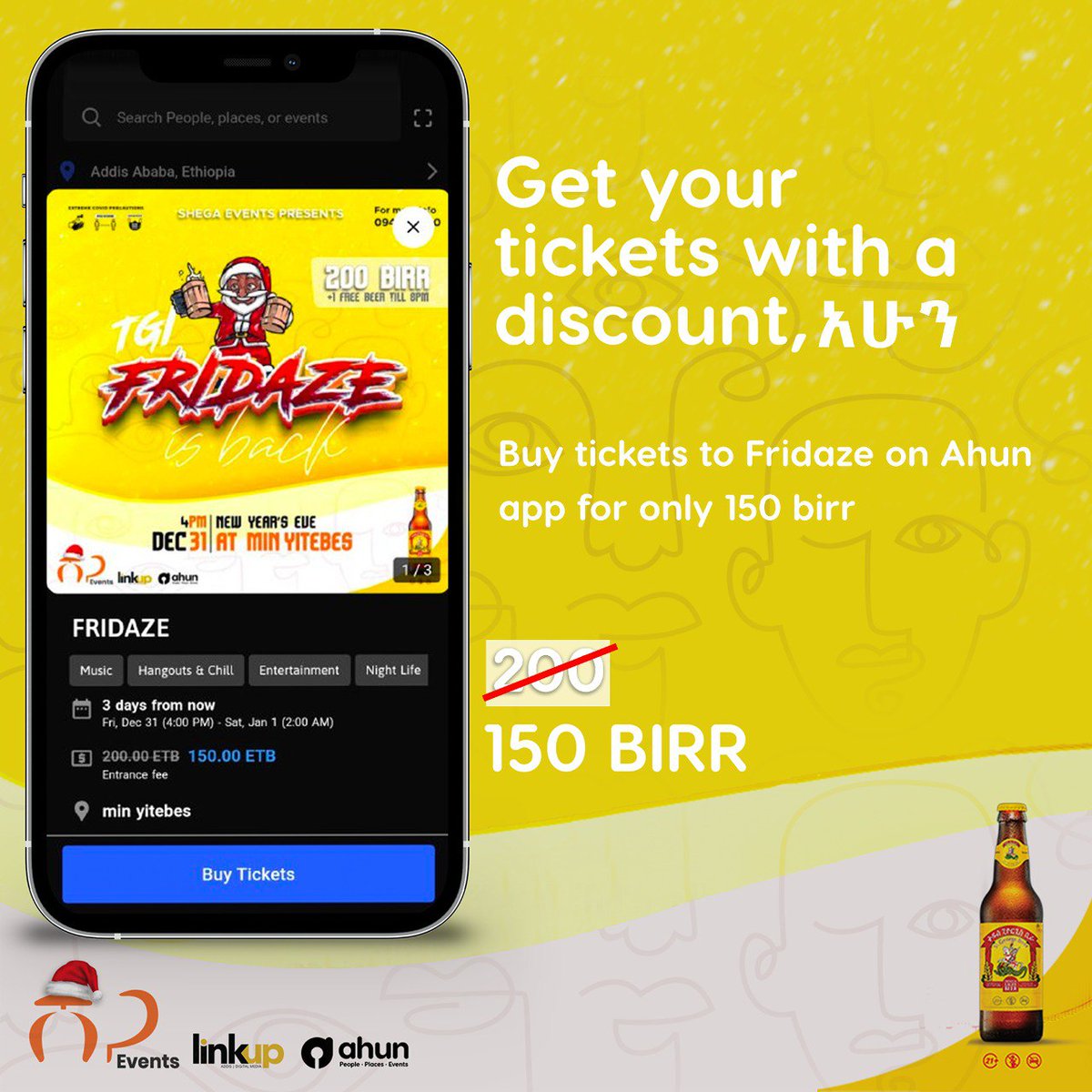 Do not miss the opportunity to dance and have a blast at FRIDAZE. Buy your tickets with 25% discount only on Ahun.