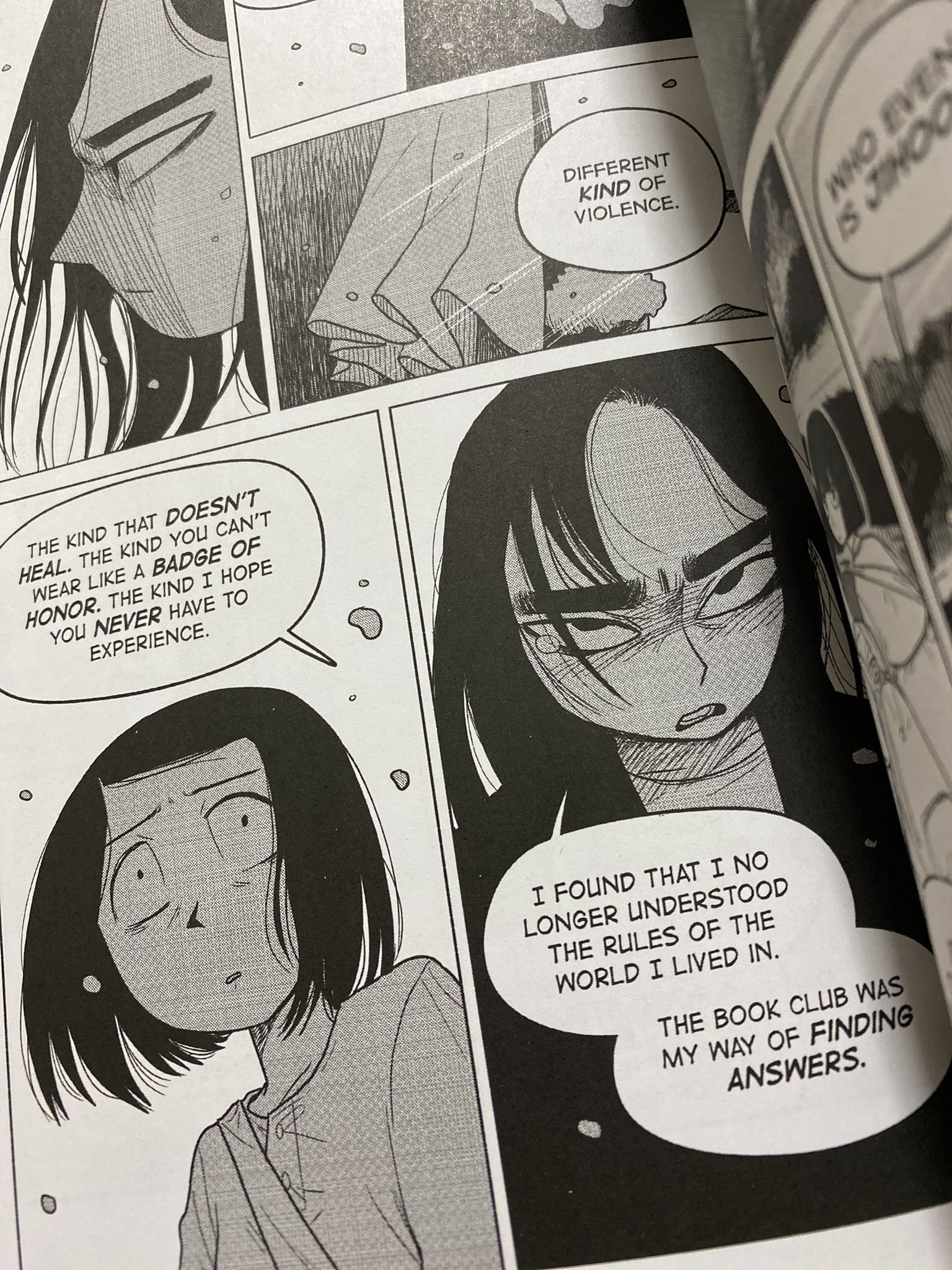 Ori 逮捕され尋問を受けたことのある女子部員がヒョンソクに語るこのシーンに涙 女には違う形の暴力が振るわれる 決して癒えない種類の 男子学生のように拷問を受けたことを 名誉だなんて絶対に言えない種類 の あなたには絶対経験して欲しくない種類の