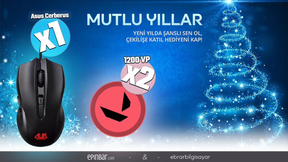 🎉Espor Gazetesi olarak yılbaşına özel ufak bir çekiliş yapıyoruz!

Çekiliş şartları:
🔹Bu tweet'i RT'lemek.
🔹<a href="/esporgazetesi/">Espor Gazetesi</a> ve <a href="/ebrarbilgisayar/">EBRAR BİLGİSAYAR</a> hesaplarını takip etmek.

🔸Kazananlar 03.01.2022 17.00'de açıklanacaktır.