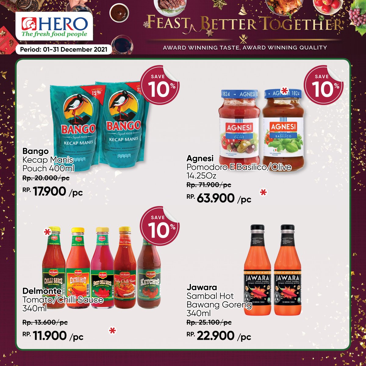 HEROSupermarket's tweet photo. Yuk ikuti tur di @herosupermarket Feast Better Together #ToStartYourDay dan lengkapi kebutuhan memasakmu sekarang, dengan harga diskon spesial! Berlaku hingga DESEMBER 2021. Tersedia juga untuk berbelanja dari rumah, dengan Whatsapp Delivery, Happy Fresh & GoMart. https://t.co/whI5RvpkGI