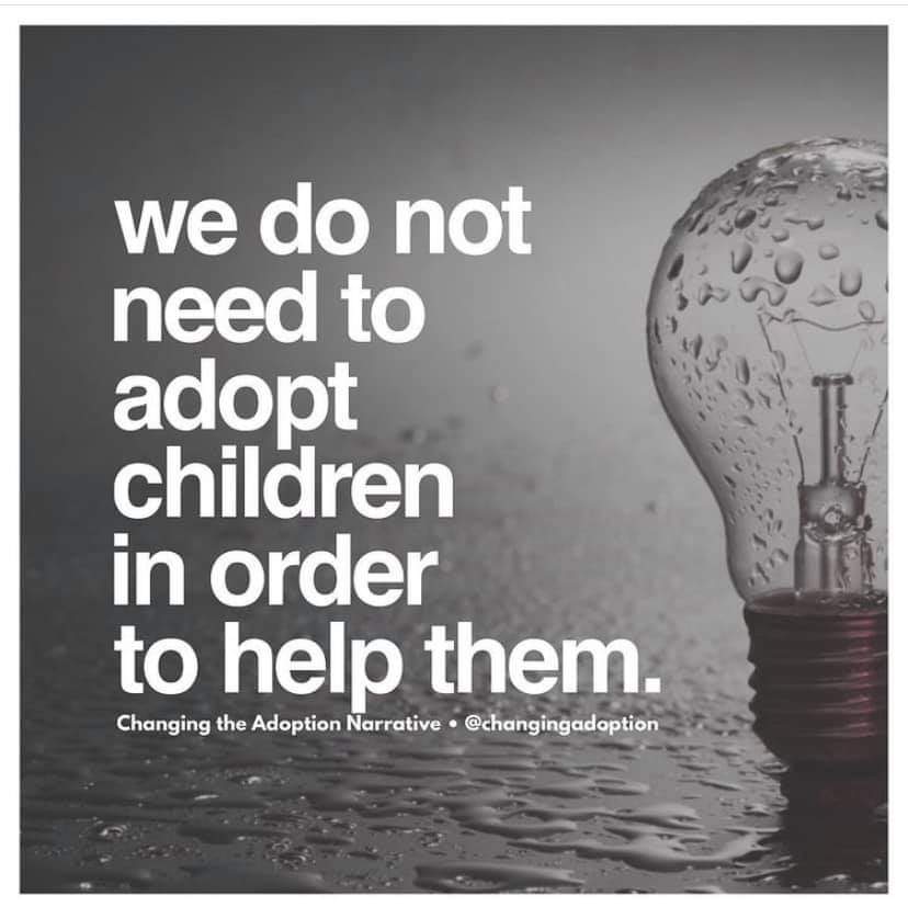 Tijana53814506's tweet photo. ⠀
Why does a child need to be reassigned an entirely new identity, new lineage, and new family, to be cared for? Why does it have to be permanent? Why do we think those things have to happen in order to simply love and care for a child in need?
#AbolishForcedAdoption https://t.co/Ycsk94daZe
