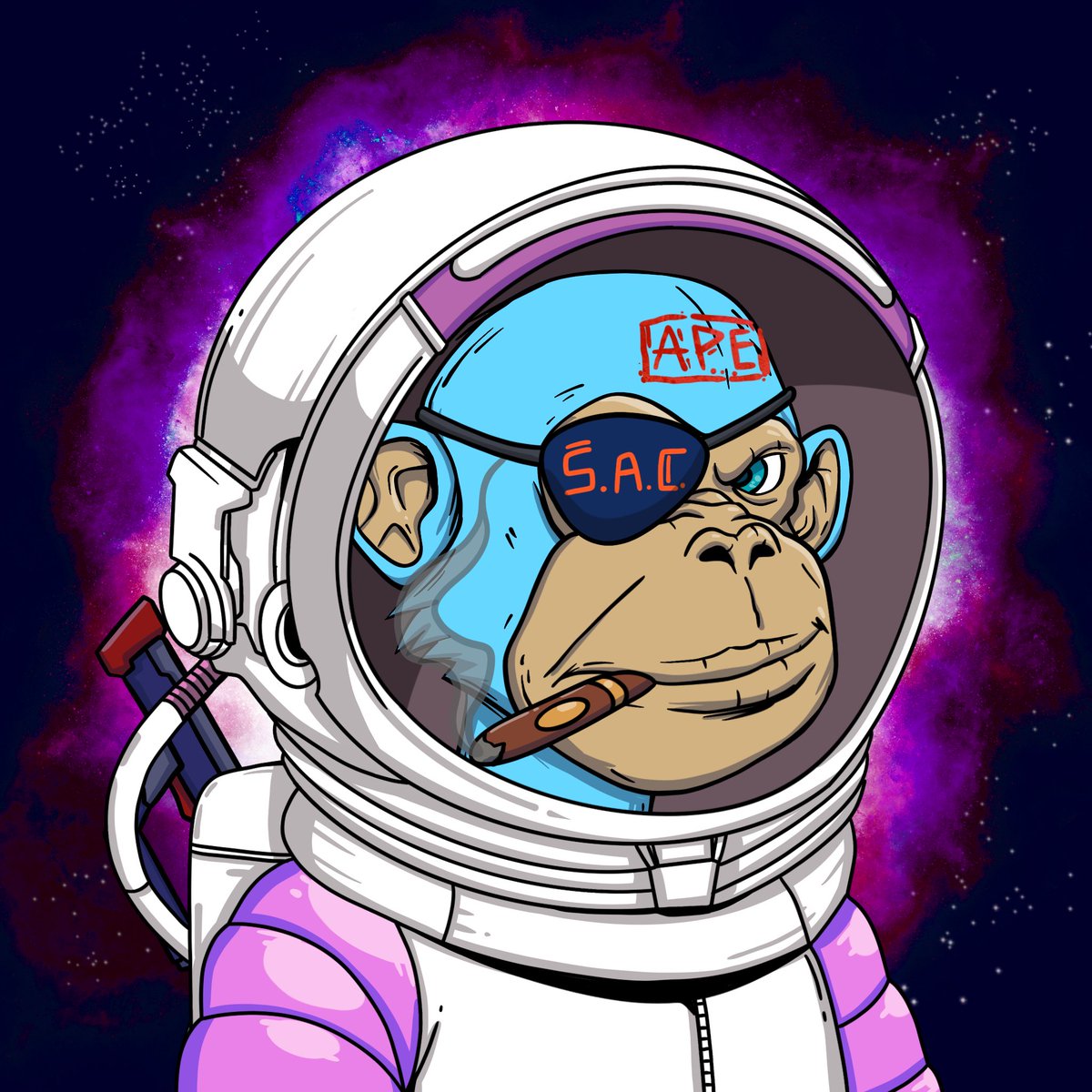 DougieDaGod's tweet photo. @SpaceApeClub @BrrrbonCrypto @monkish_clay @CNFT_IO Had to go and get another one for my gang @SauceM0bb 🦍‼️‼️ https://t.co/QziLQq0gqr