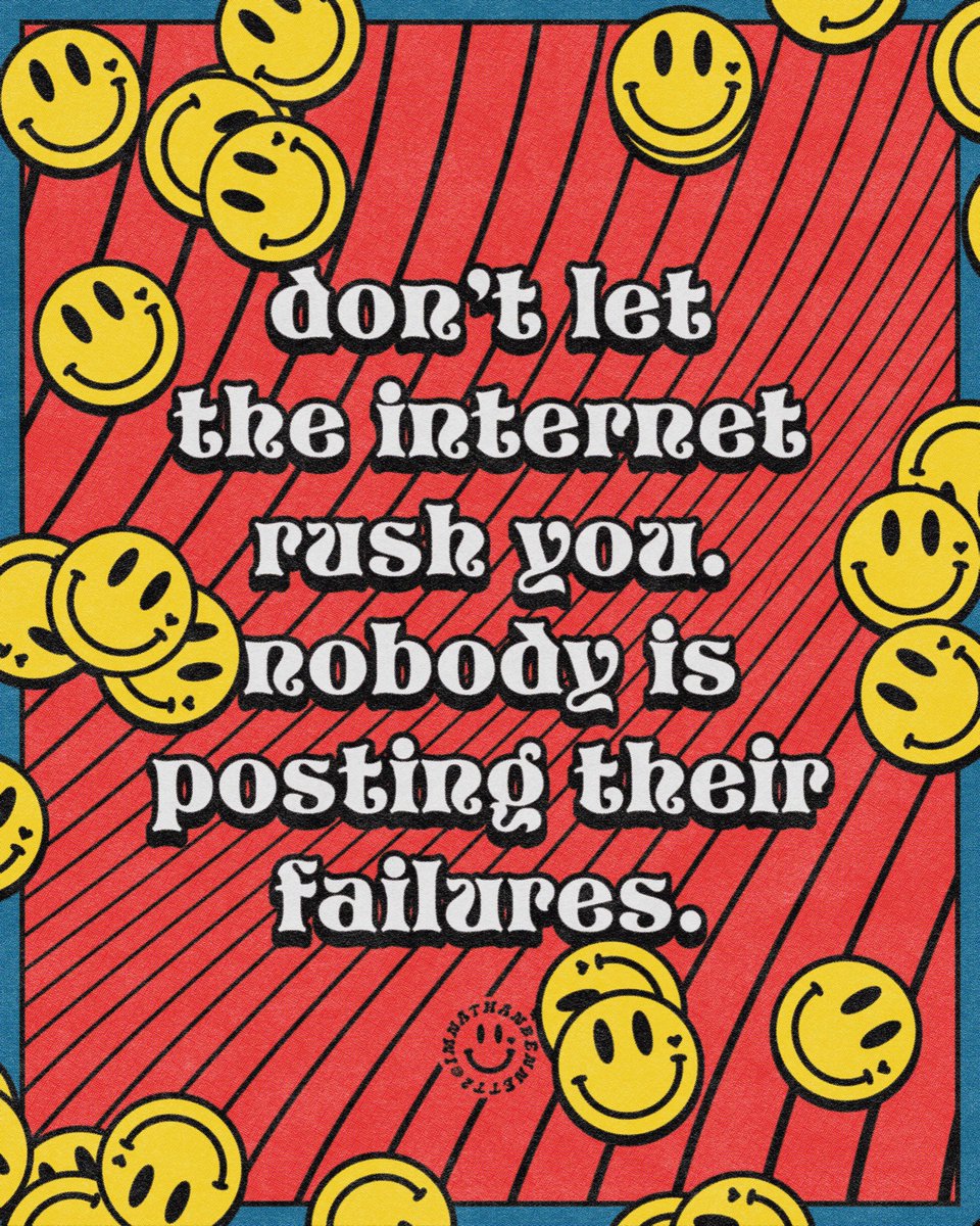 ImNathanBennett's tweet photo. Don’t let the internet rush you. Nobody is posting their failures. ✨ https://t.co/dldYzhhnho