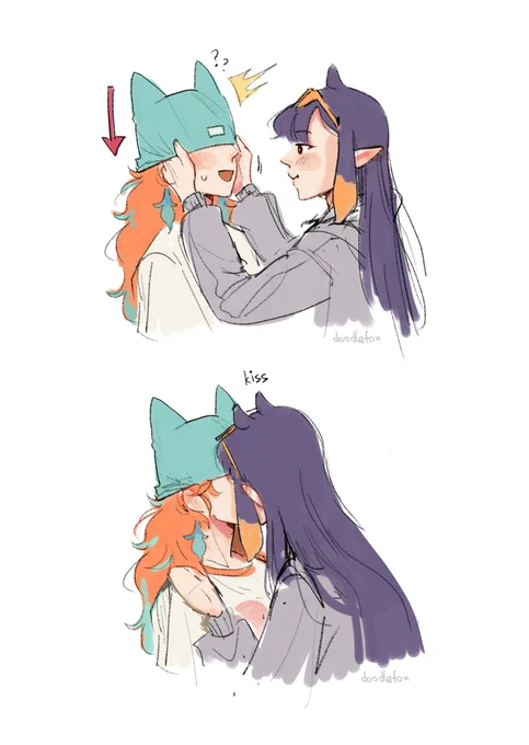 they kiss..... #takotori 