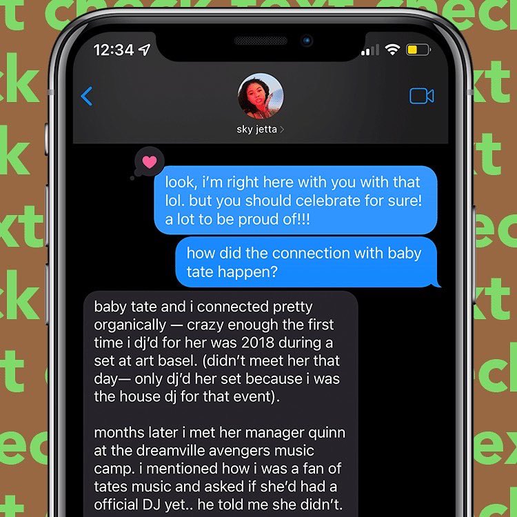 thegumbo's tweet photo. for our last #textcheck of the month, we talked to @SkyJetta about being from detroit and the city’s impact on music, the importance of celebrating yourself, becoming @imbabytate’s tour dj, and more! 

read the entire convo here: https://t.co/qQUIMrtld9 https://t.co/yFiZPvW4b1