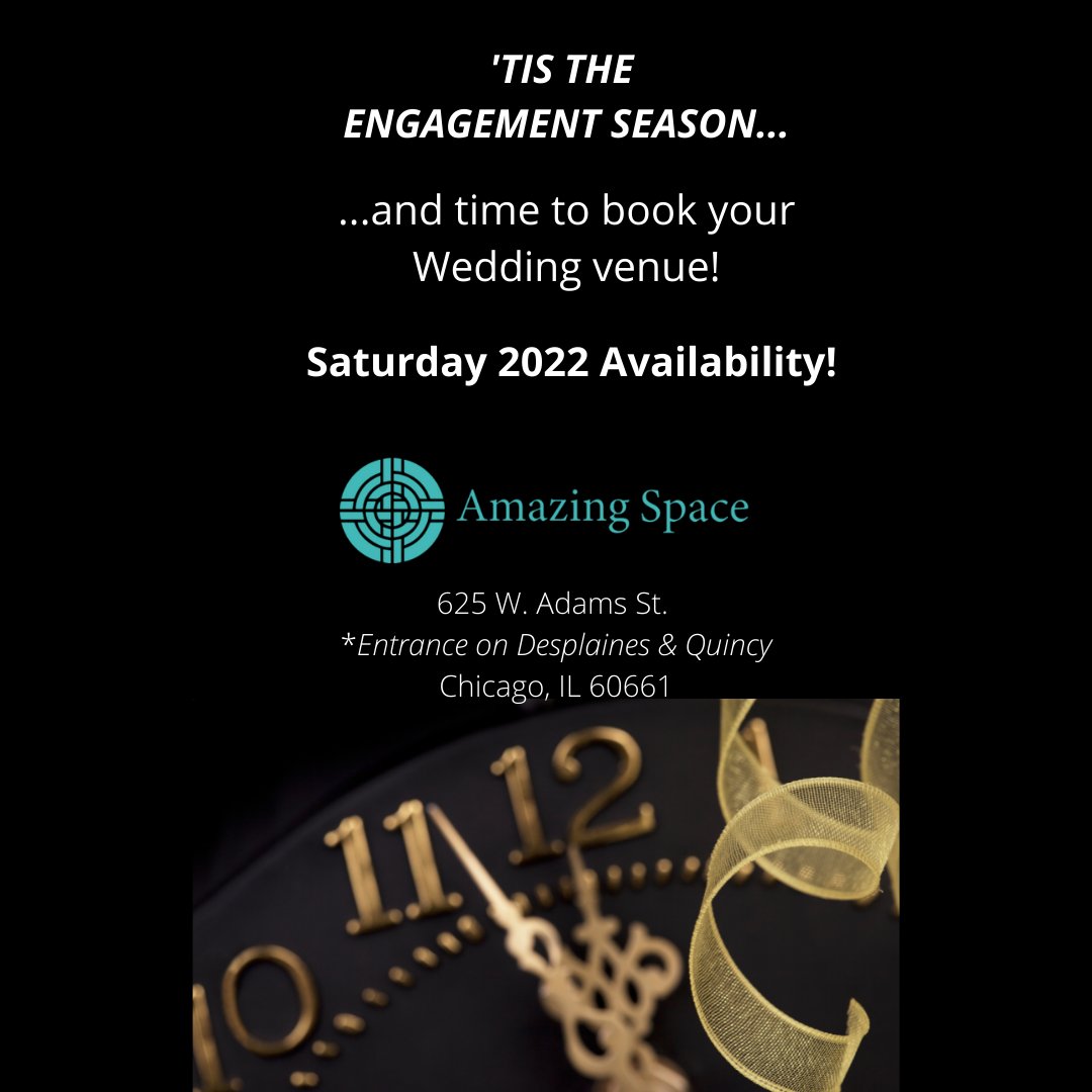 It's Engagement Season! And we have Saturdays in 2022! Visit our website to learn more about our unique Chicago wedding reception venues!