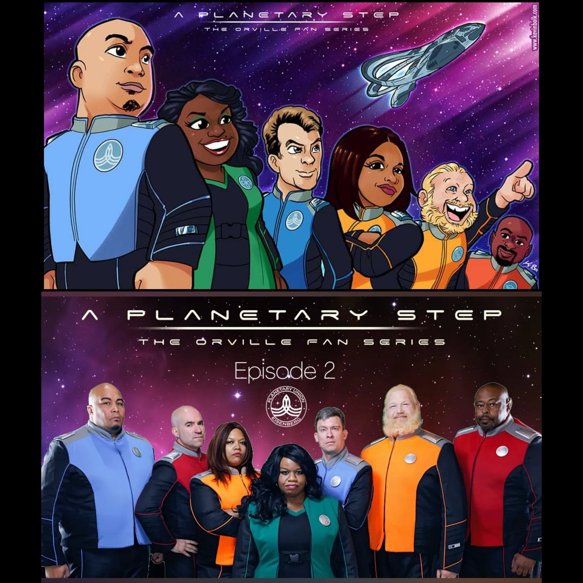 LadyJ_DNA's tweet photo. Top photo is amazing artwork by Kevin Bolk, how fun is that Watching the season U can tell how he expressed our personalities
Our journey continues in episode 2 2moro 8pm on
https://t.co/nGcfPKSArj
#orvillenation #orvillefanseries #aplanetarystep #usseisenberg
#theorville https://t.co/cgVhu4ca7J