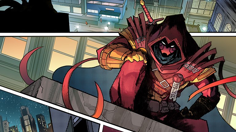 I got to draw some of my most favorite characters: Azrael, Harley Quinn, Punchline, Grifter and Zatanna. 