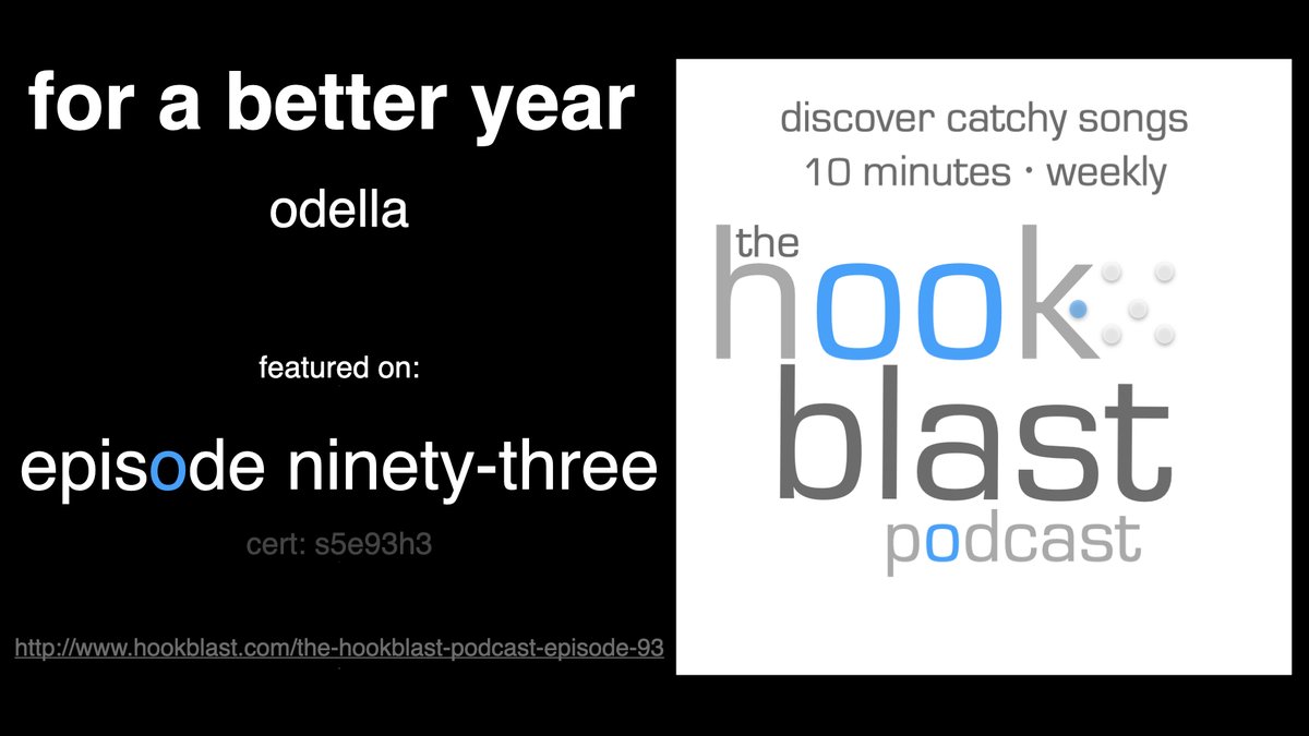 If, like us, you thought 2020 was bad until 2021 came along... this song is for you!  We're all looking "For A Better Year". Check out the new song from <a href="/odellamusic/">Susan Odella</a>, featured on Episode 93 of #TheHookblastPodcast bit.ly/32rKWpn #NewMusic #JustTheHooks