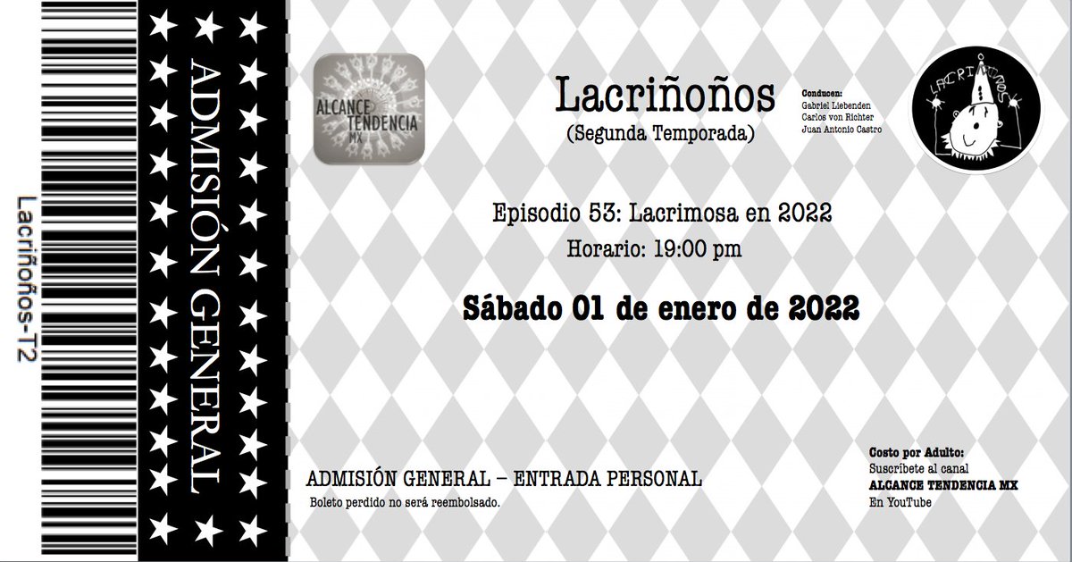 lacrinonos's tweet photo. #Lacrimosa2022 #Lacriñoños #LacrimosaLeidenschaft

En el episodio de esta semana, recibimos el año 2022 teorizando y especulando sobre qué nos tendrá preparado Lacrimosa para el transcurso del mismo. ¡Feliz 2022 a todos!

Sábado 01 de enero de 2022

https://t.co/rHk4T5cBkn https://t.co/mXZOClYEBF