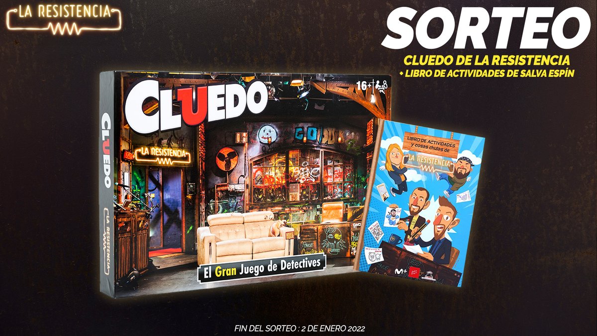 MagicMundi's tweet photo. 🎁¡¡SORTEO!! 🎁

RT a este tweet para participar

Set compuesto por el Cluedo de La Resistencia y el Libro de Actividades de Salva Espín

Descubre el Cluedo aquí: https://t.co/rlU6SvektY
Fin: 2 Enero https://t.co/3wlrQDsQLj