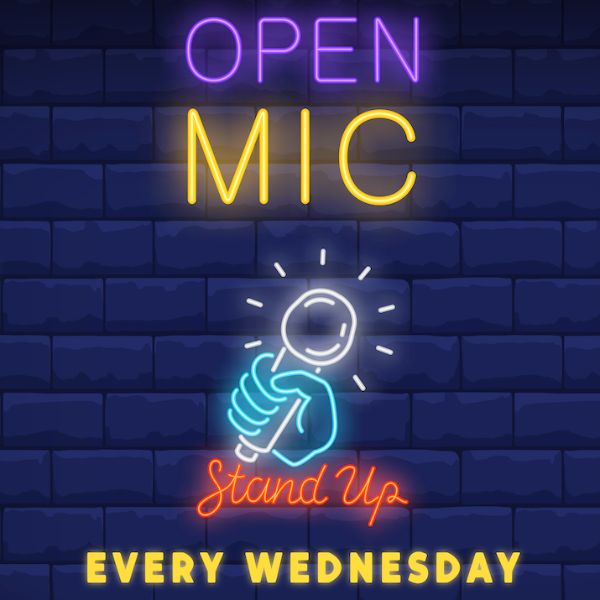 Its Open Mic Night! Come watch a range of comedians, from first timers to professionals, work out new material! FREE SHOW
Doors open at 6:30 showtime at 7:30