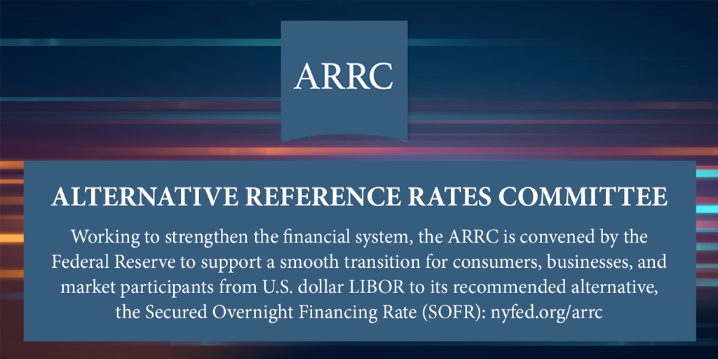 NewYorkFed's tweet photo. We support a smooth transition for consumers, businesses, and market participants from U.S. dollar LIBOR to robust reference rates like the #ARRC’s recommended alternative, the Secured Overnight Financing Rate (SOFR): https://t.co/uijRaN3wb5
#LIBORsTickingClock https://t.co/3N8hptHSNu