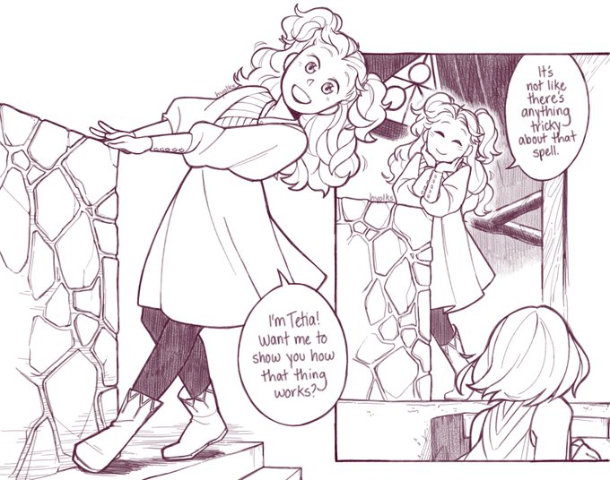 [#witchhatatelier redraw] miss tetia!!! so fluffy!! :") 