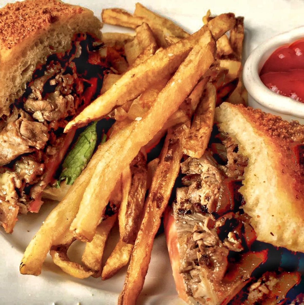 TuscaroraMill's tweet photo. It’s what’s for lunch!

Try our Barn Yard “Au Jus” ~ smoked beef brisket &amp; pork, caramelized onions, aged provolone, pepper spread &amp; Everything Ciabatta. 

See our menu or make a reservation: https://t.co/6TpngcvasF

📸: uncork_loudoun https://t.co/3vuLPZWo9q