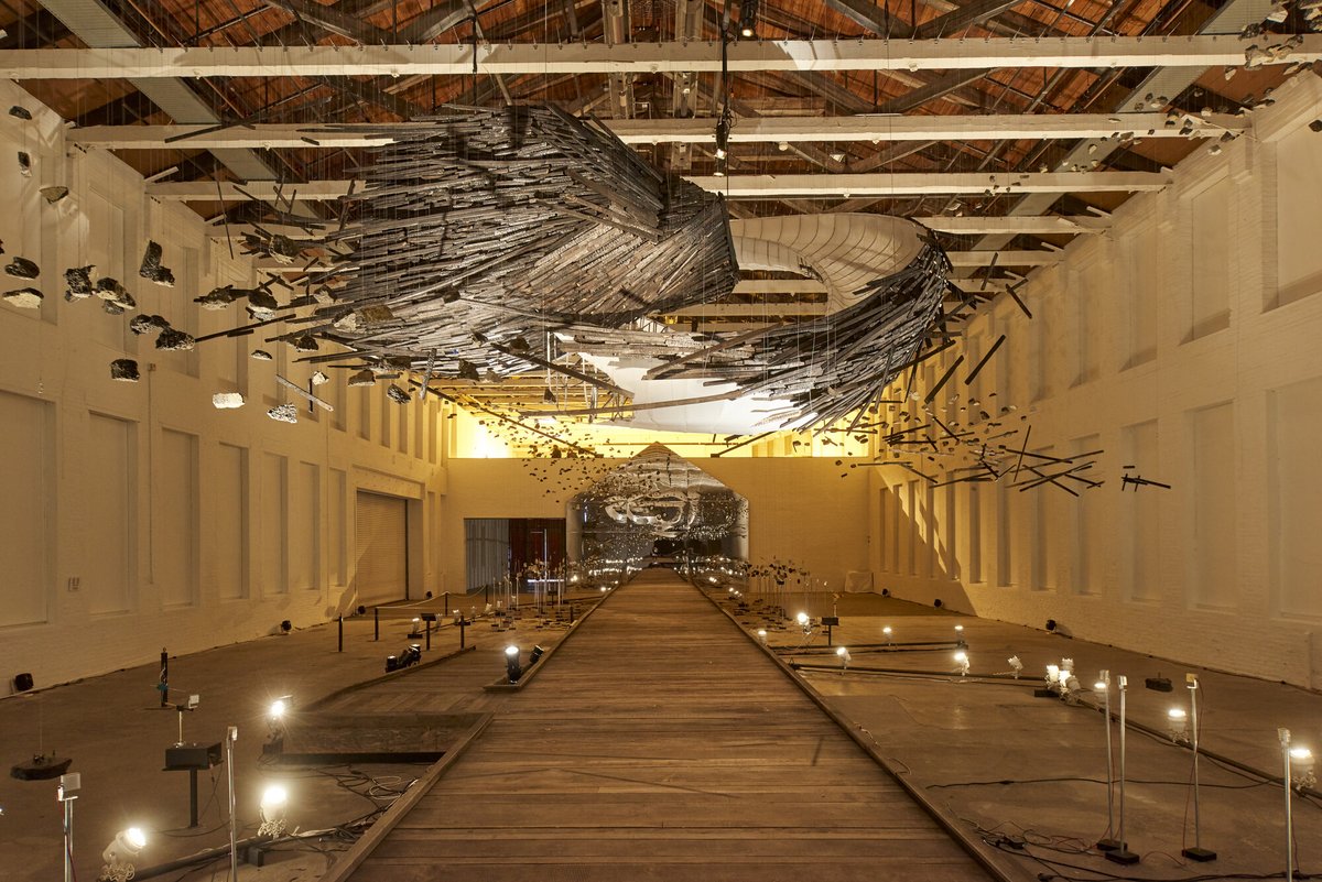 On view at <a href="/MASS_MoCA/">MASS MoCA</a>, <a href="/GlennKaino/">Glenn Kaino</a>'s immersive installation "In the Light of a Shadow" takes inspiration from the connection between global protests to explore the power of collective action. massmoca.org/event/glenn-ka…