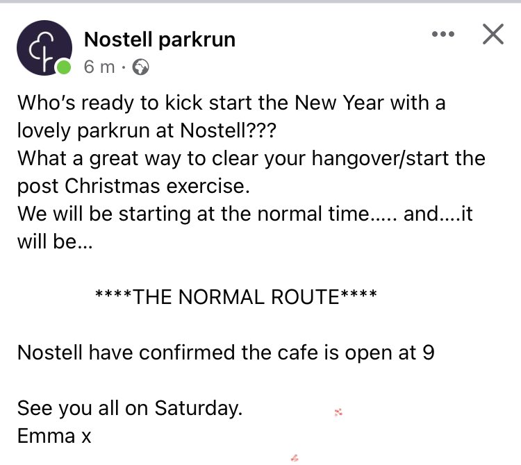 Nostellparkrun's tweet photo. https://t.co/bLt6VCKfAE