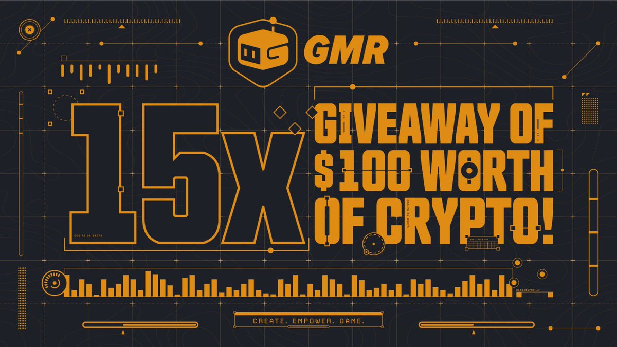 GMRCenter's tweet photo. We're giving away $100 worth of $GMR to 15 lucky winners! Enter now 👇
  
🔁 Retweet

🌟 Follow @GMRCenter

🗯️ Reply #FestivalOfGaming

👉 Sign up to https://t.co/Z59pwUlSYK

Enter Here 👇 - closing date 01/05 at 11:59pm ET 

https://t.co/dIRxR3zG8K

#CreateEmpowerGame #BSC https://t.co/TmCCtLzyl2