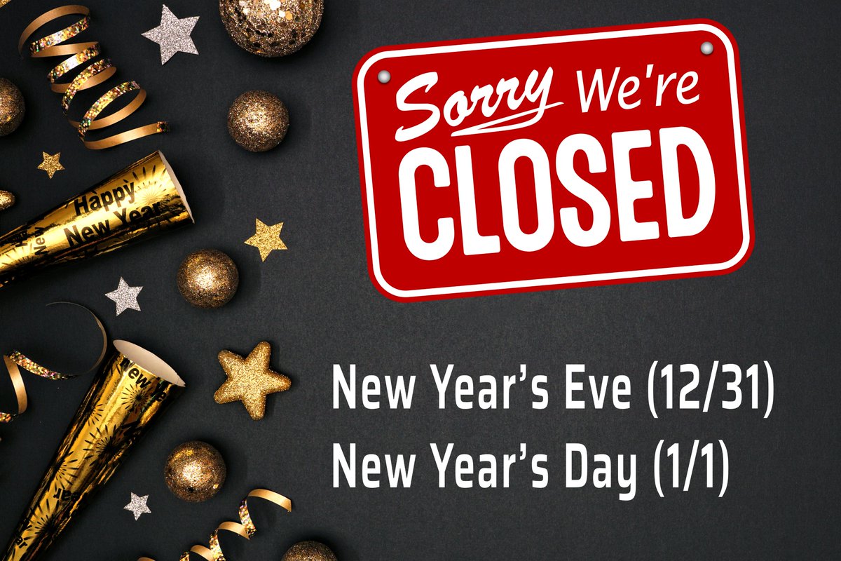 OxygenServiceCo's tweet photo. Get your supplies before we close for New Year's Eve (12/31) and New Year's Day (1/1)! https://t.co/s5YrZAd8fr