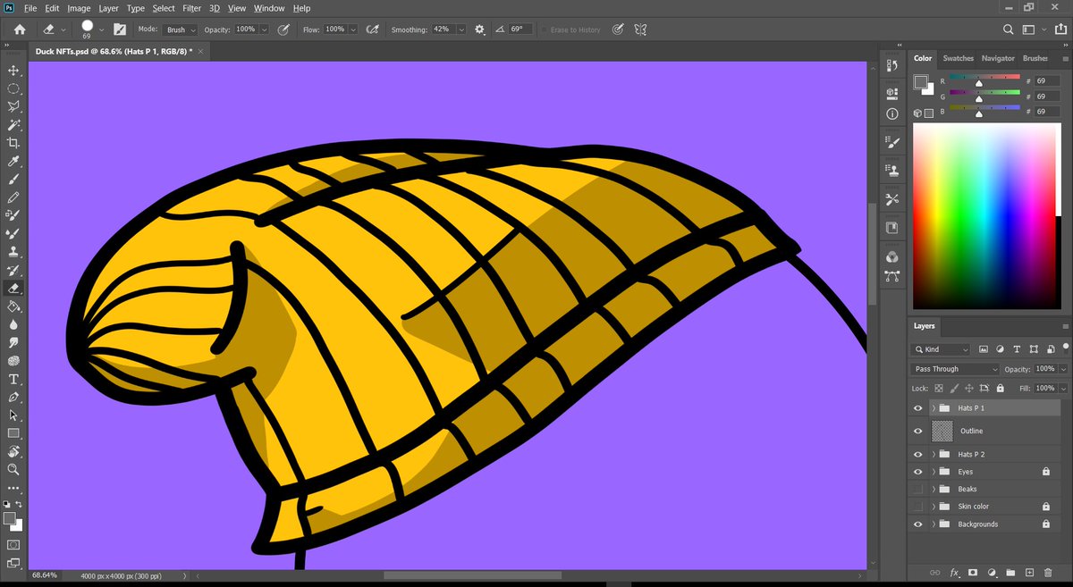 DuckWaterNFT's tweet photo. just finished with a beanie design and more O: , still working on some hats and hair https://t.co/BSTyUMPkQT