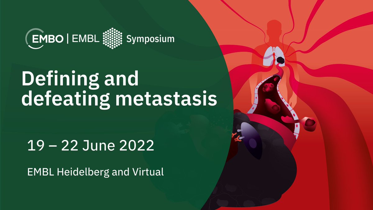 Interested in the dissemination &amp; #metastatic colonisation of #tumourcells? Here's a unique opportunity for exchange on #metastasis &amp; its therapeutic challenges 👇
'Defining and defeating metastasis' #EESMetastasis
📅 19-22 Jun 2022
⏲️📥 Apply by 27 Mar
👉🏾 s.embl.org/ees22-07