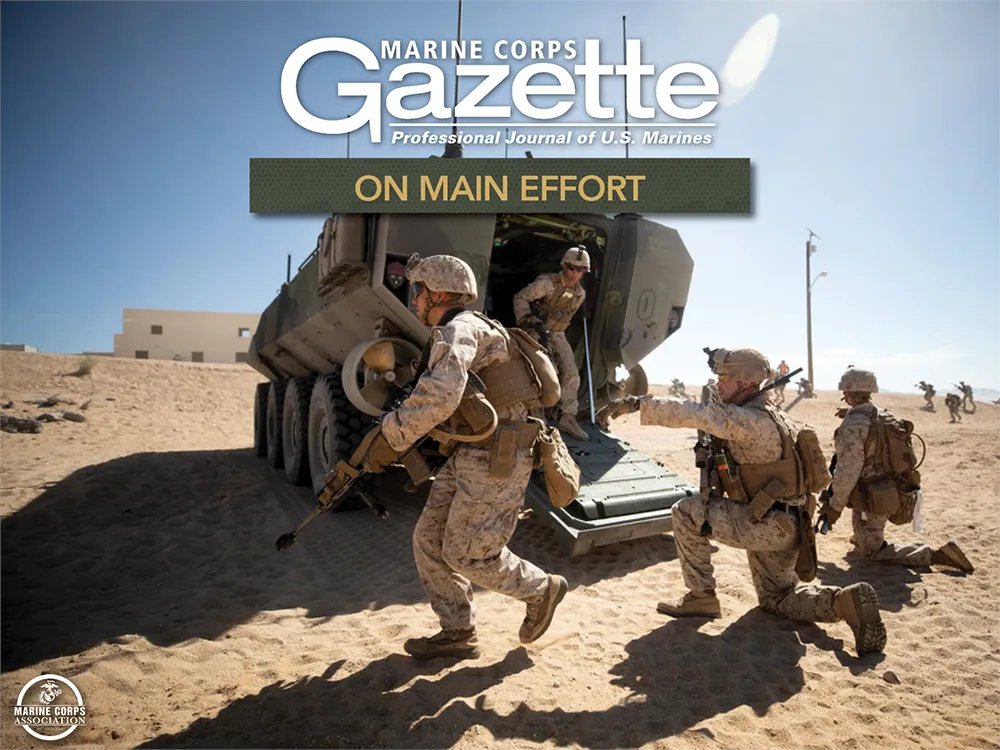 MCA_Marines's tweet photo. On Main Effort: Maneuverist Paper No. 15 https://t.co/V5Wpg1kHAy
Of all the various tasks involved in taking down or disrupting the enemy system, the one that strikes at this criticality/vulnerability is the most important.
#MarineCorpsGazette #MCAProDev #USMC https://t.co/j0SxdJDnj4