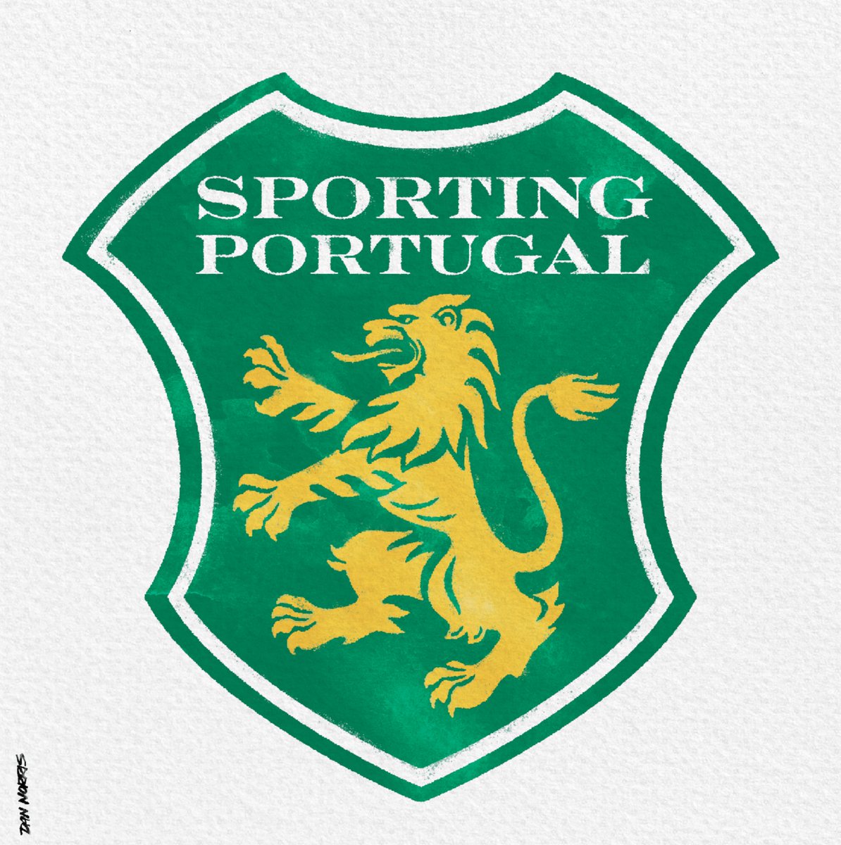 DanKNorris's tweet photo. A retro retake for Sporting Club Portugal #SportingClubPortugal #SCPFC https://t.co/F2jF8Ncfy4