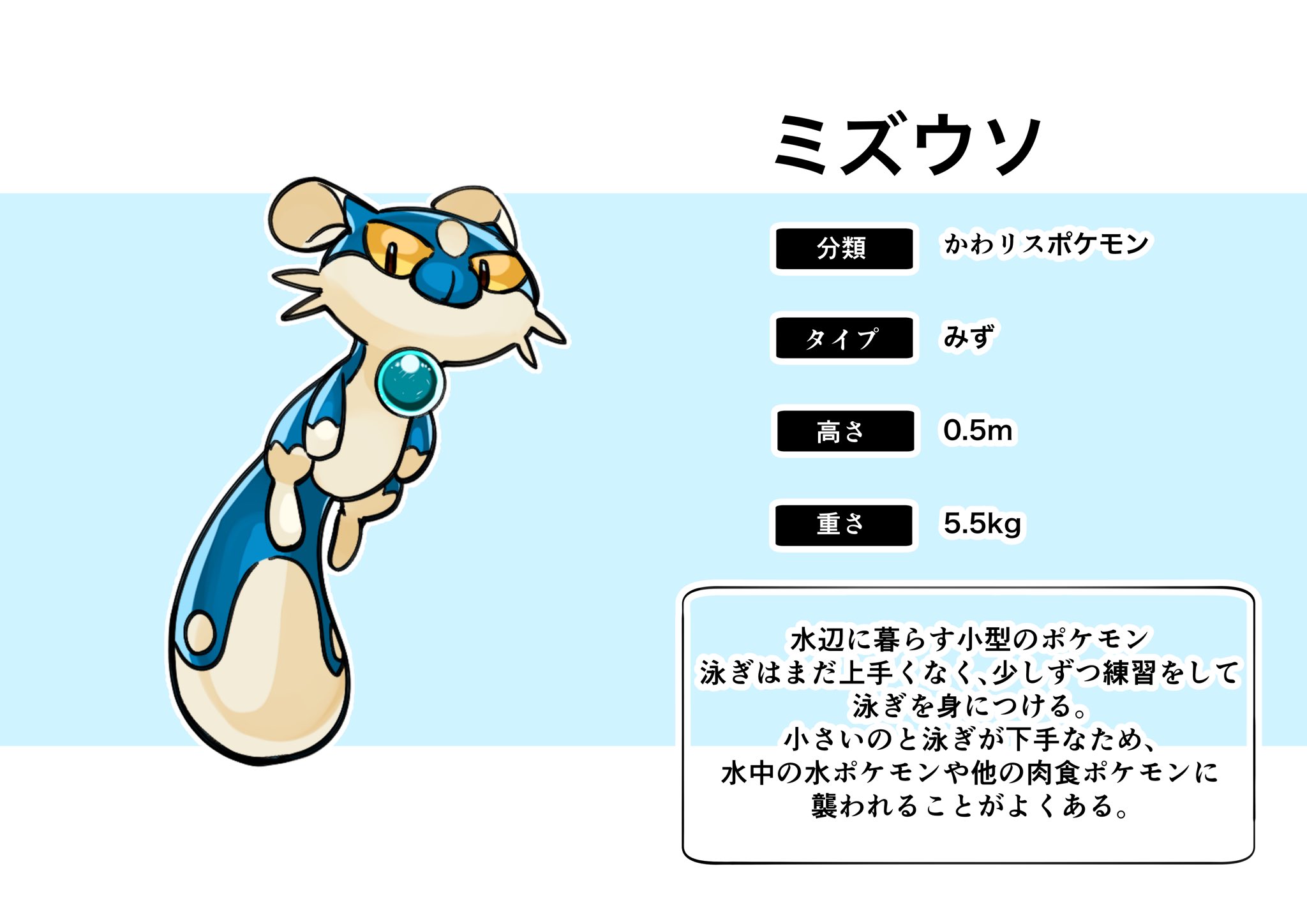 Twitter 上的 またろう 依頼相談受付中 オリジナルポケモン オリポケ ポケモン 水タイプを選んだキミへ T Co 3m4sfwfj5i Twitter
