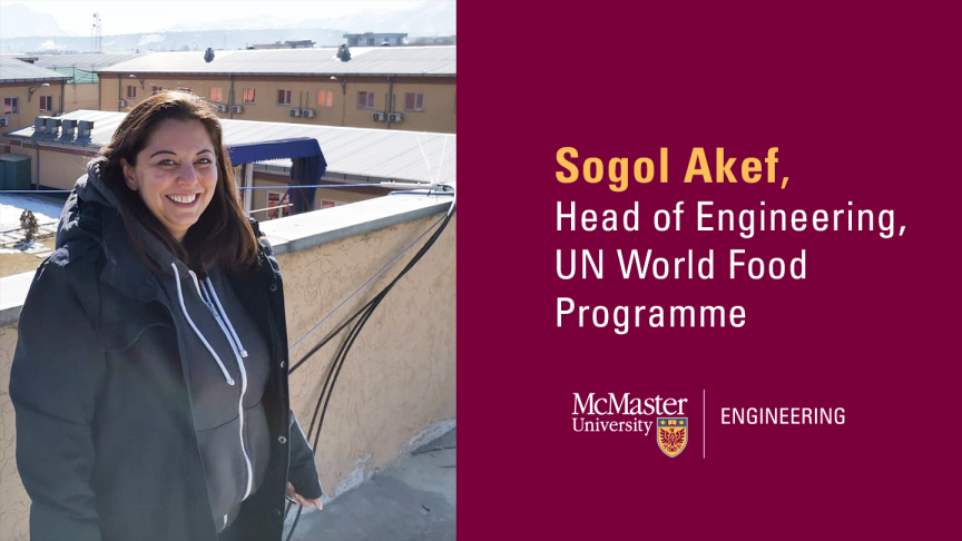McMasterEng's tweet photo. This next #Top10Eng story showcases the great work our grads are doing out in the world! π
Learn more about @sogolakef, Head of Engineering at The UN World Food Programme, who found her passion for humanitarian work during her @MacCivEng classes. https://t.co/d40h9o9XAa https://t.co/vWnt22bAvN