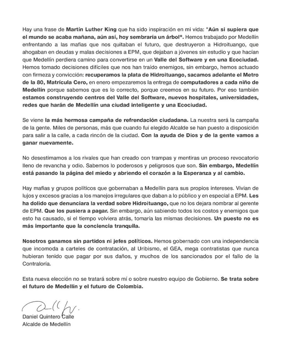 Danielsuarezvoz's tweet photo. Pongo por aquí la carta de @QuinteroCalle y vendrá acompañada de un hilo que intentará comparar, desmenuzar y también desmentir algunas cosas de ella y ojalá, el alcalde o sus funcionarios respondan en caso que me equivoque, con las cifras y no desviando el tema. https://t.co/Ky7Dg0oXXV