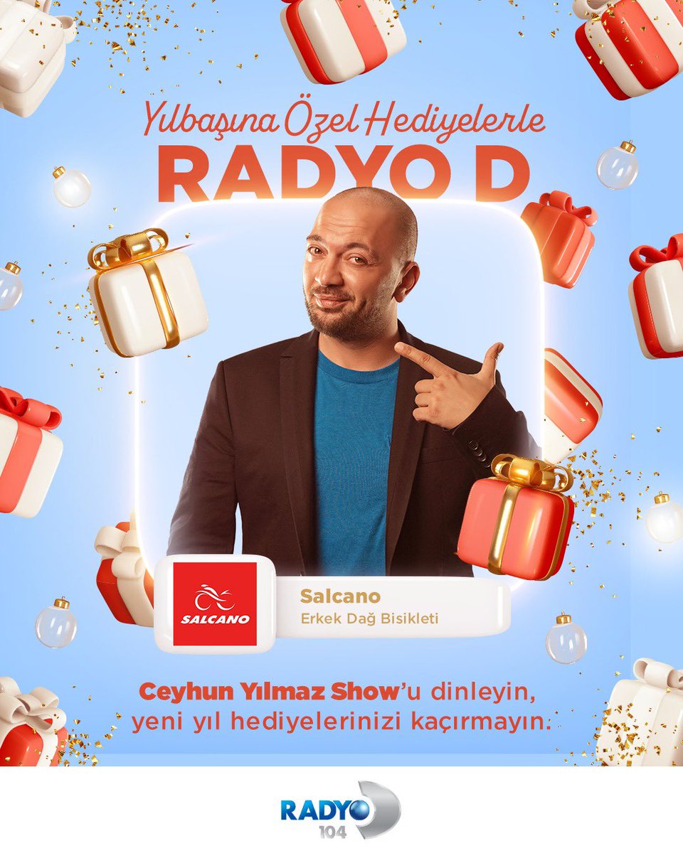RadyoD104's tweet photo. Ceyhun Yılmaz Show başlıyor! 💙

Salcano’dan 26 Jant Excel Erkek Dağ Bisikleti kazanmak için bizi takip edin ve bu tweeti retweetleyin. 🎁

Kazananı öğrenmek için yayını kaçırmayın. 🎶

#Çekiliş #Hediye @ceyhunyilmaz @SalcanoBisiklet https://t.co/ZmfJnpM6Di