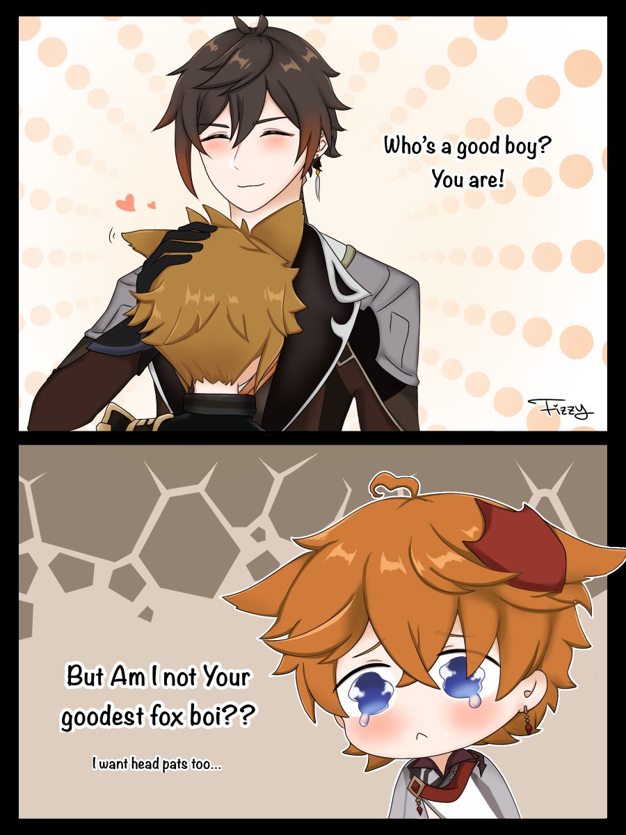 Best doggo joins the team!
(Sorry Childe, I'm going full Geo now :p)
#Genshinimpact #原神 #Zhongli #Gorou #Tartaglia #Childe
Slight #Tartali I guess?