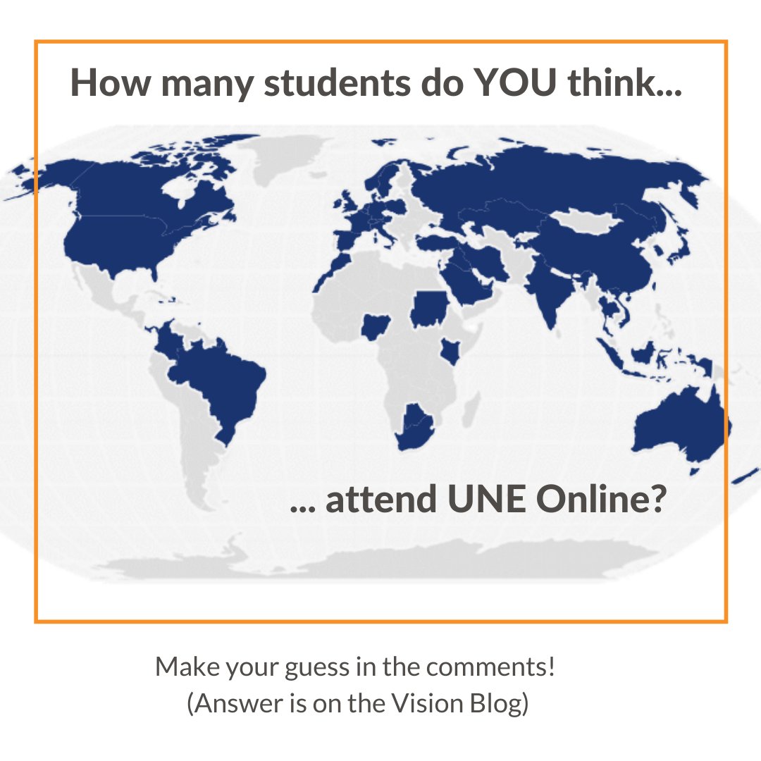 UNE_Online's tweet photo. UNE Online students can be found all over the globe – and if you like data visualization you're going to LOVE this post!! 

On the Vision Blog: https://t.co/7uFCv4nRzt https://t.co/OnngqeqQFv