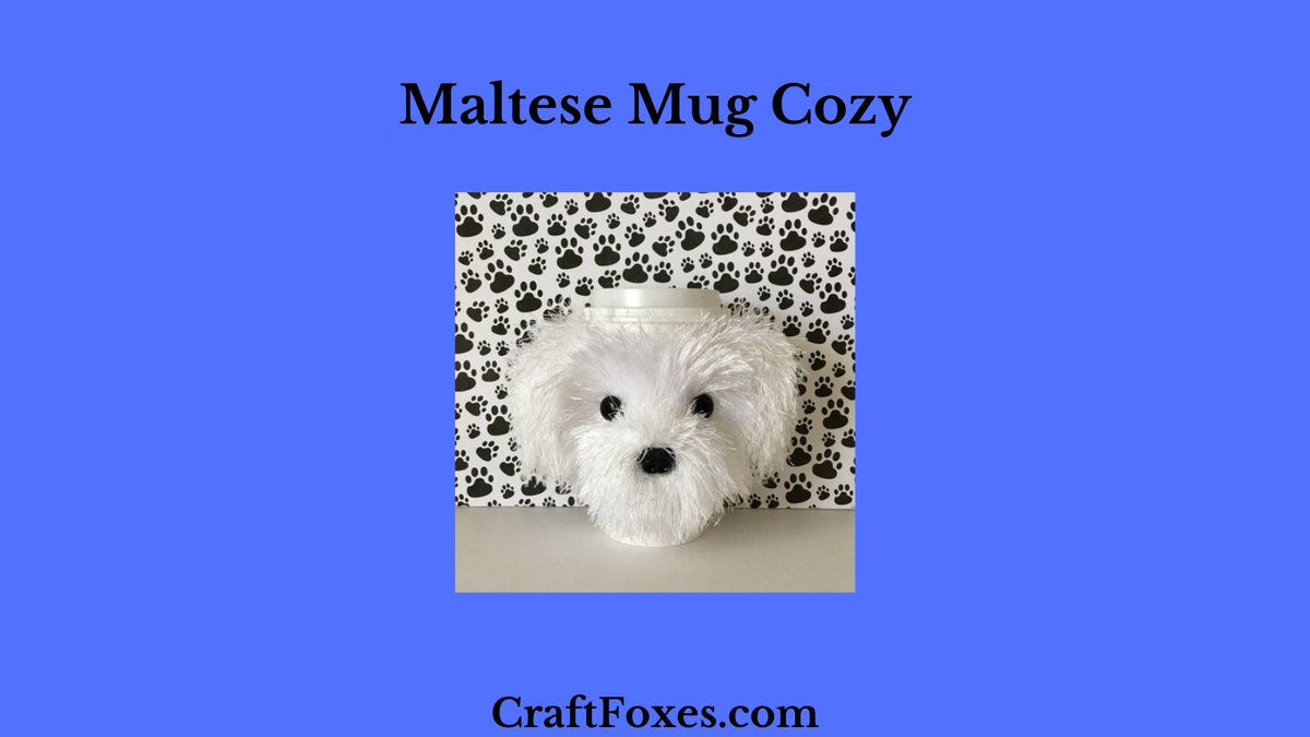 TheCraftys's tweet photo. If you are a dog lover and also love to crochet, this original HookedbyAngel Maltese Mug Cozy pattern is for you!

https://t.co/0WbvBk94Jp

#crochetdogpattern #dogcrochet #cozy #maltese #mugcozy #art #craft #shop #artsandcrafts #diy https://t.co/R4Du8TI6z9