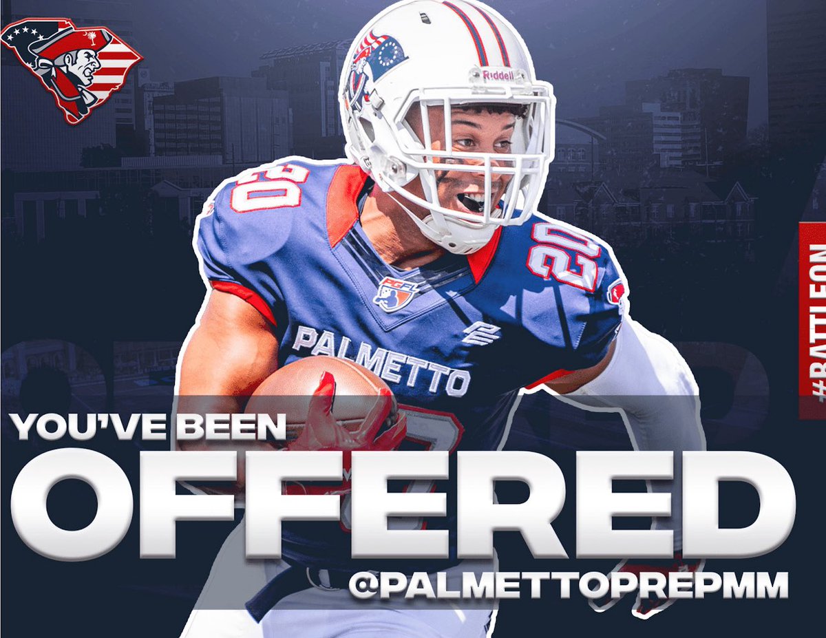 I am honored to receive an offer from <a href="/PalmettoPrepMM/">Palmetto Prep Post-Grad Football</a> <a href="/RecruitGeorgia/">Recruit Georgia</a> <a href="/NCCEaglesFb/">North Cobb Christian Football</a>