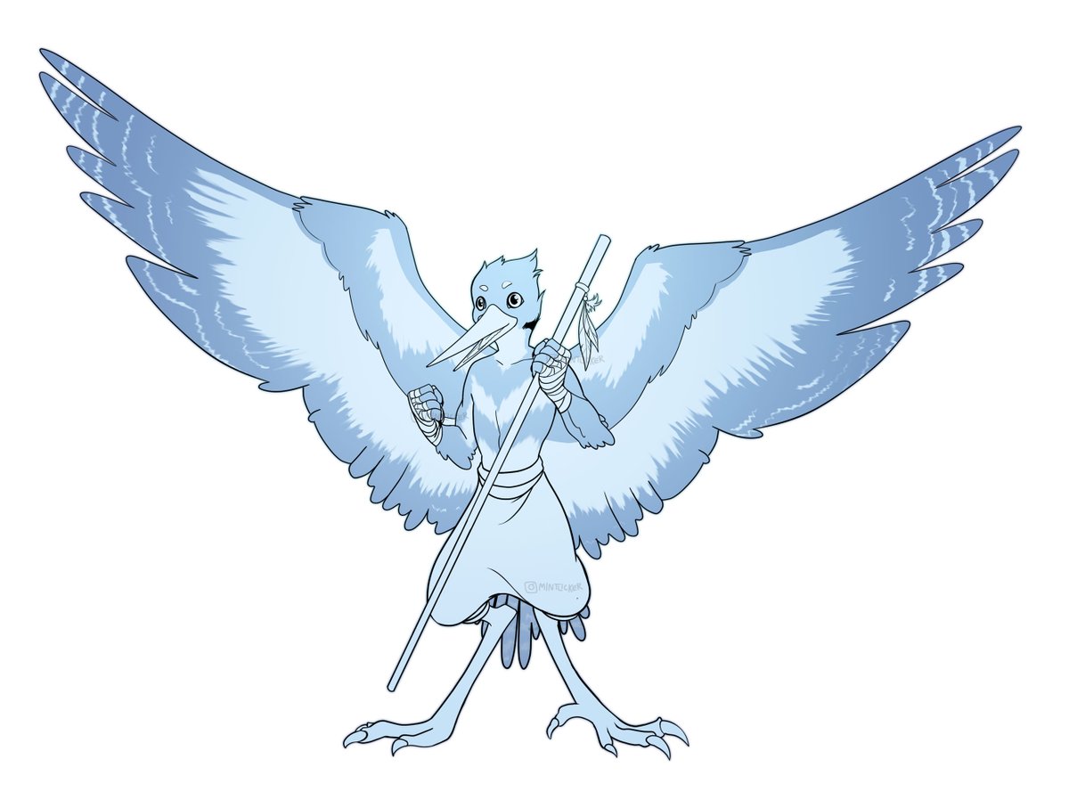 mintlicker's tweet photo. my way-of-the-long-death aarakocra monk, Scirocco 

#dnd #aarakocra #characterart #feathery #bird #furry #digitalart https://t.co/fI2iFxCyJ0