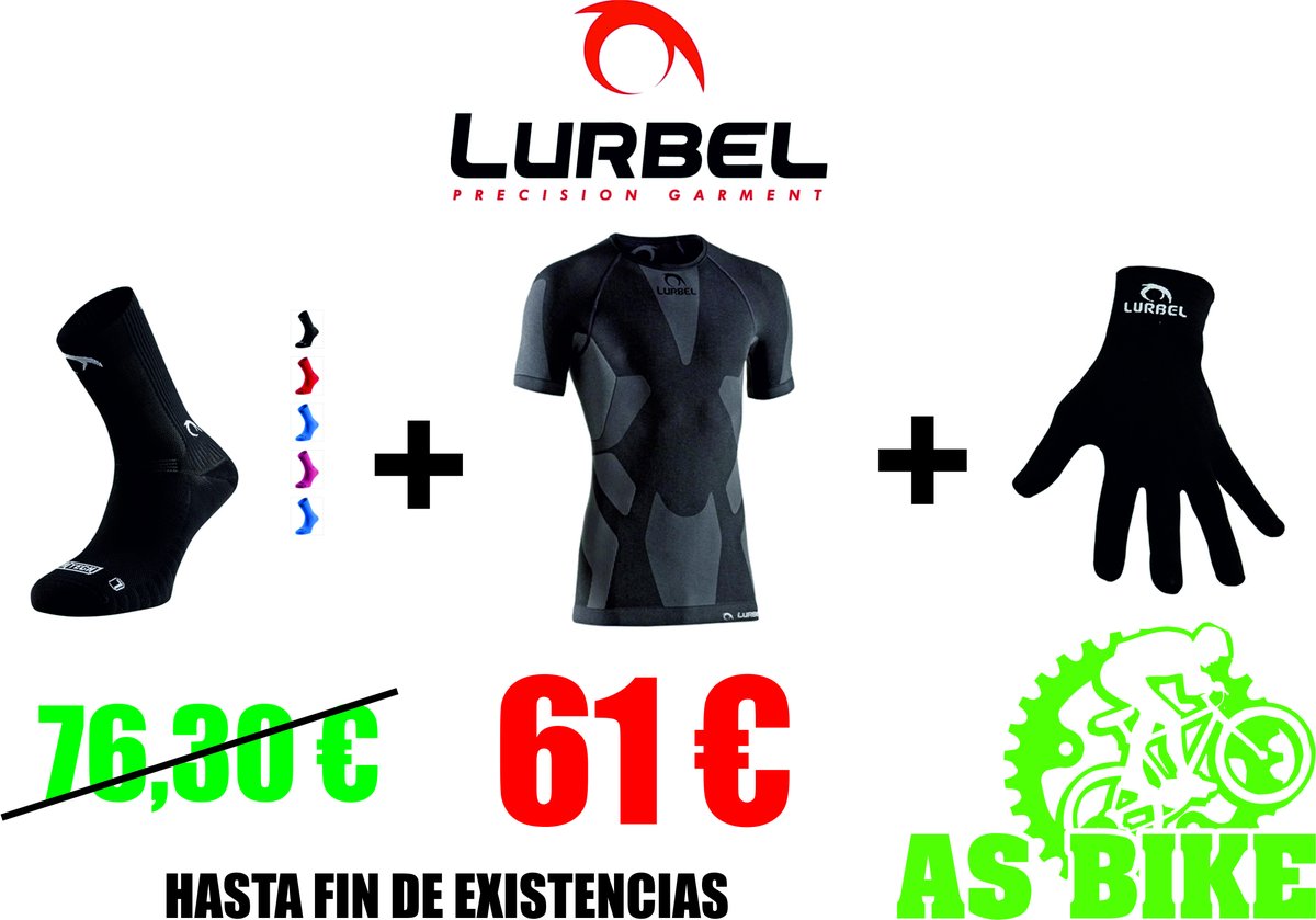Pack Lurbel
- Camiseta Rider
- Guantes Alaska
- Calcetines Cosmos
Acércate a la tienda y consigue el tuyo!