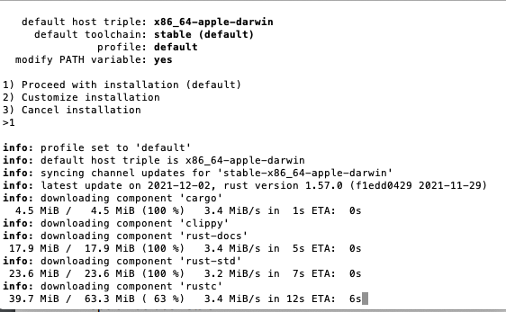 rodda2206's tweet photo. Instalando #Rust 💻 #rustup https://t.co/IImElsQfWe