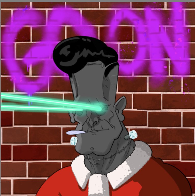 FrankenGoonsNFT's tweet photo. Goon # 21 Sold!!  To @met_rlarry our newest Goon fam member ❤
Diamond bolts rocking, joint toking and laser eye shooting Santa GOON! 

So much fun.

#NFT #NFTs #NFTCommunity #NFTCollection #NFTdrop #nftcollector https://t.co/JZMKvEo7it