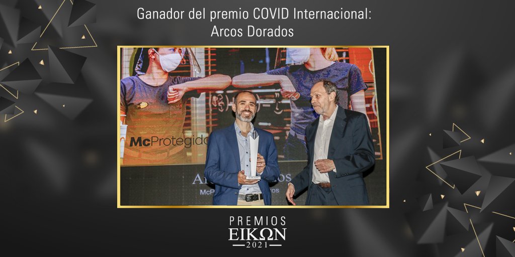 En los Premios Eikon 2021 hubo una estatuilla especial para la mejor campaña relacionada al tema COVID y en la región Arcos Dorados Internacional el ganador fue con la campaña McProtegidos y seguros. 
Podés ver la campaña ingresando acá --> ow.ly/SRZw50Hjpny  
#eikon2021