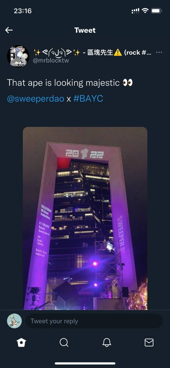 KyokoFinance's tweet photo. Can't wait to host this absolute BEAUTY of an event alongside @sweeperdao @YieldGuild @ivcryptofund and others in #taipei soon 😉😉 https://t.co/8lB4hadq0W