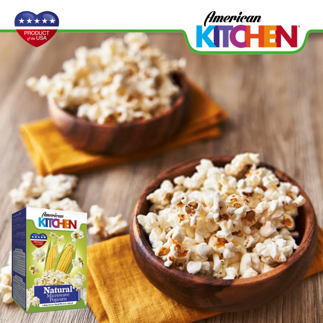 AmericanKitchME's tweet photo. Make every movie night delicious at home with the Natural Microwave Popcorn.

Get your favourite products of American Kitchen in UAE, delivered at your doorstep from Careem, Talabat, Amazon, Al Maya, Swan, Instashop, Now Now and Noon. https://t.co/aKlj0jYqB7